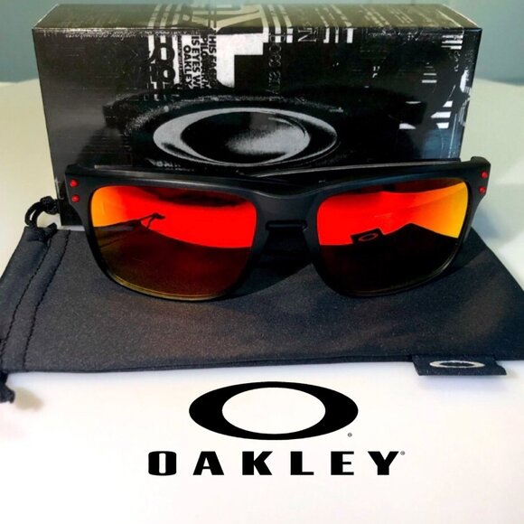 oakley Other - Red Prizm Polarized OAKLEY HOLBROOK Black Matte Frame 9102